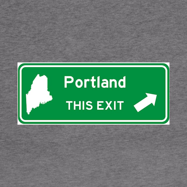 Portland, Maine Highway Exit Sign by Starbase79